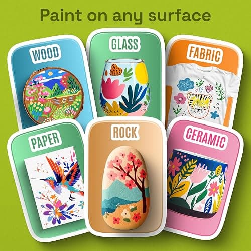 ARTISTRO 36 Precision Dual-Tip Acrylic Paint Markers – Paint Pens Set with Dot & Fine Tips for Fabric, Rock, Glass, Wood, Coloring Books – Arts & Crafts Gift – Classroom Must Haves & School Supplies thumbnail 4