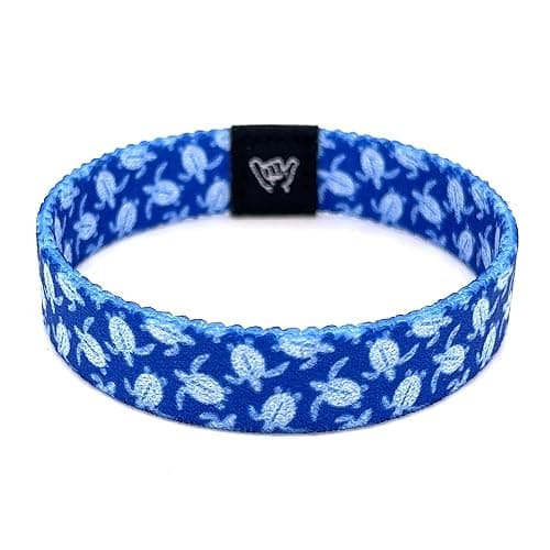 Hang Loose Bands - Coastal Surfer Beach Bracelet for Men, Women & Teens - Comfy Summer - Boho Reversible Wristband - Friendship Bracelets - Sea Turtle - Small: 6.5" (most common fitting size) thumbnail 2