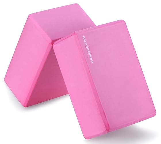 Fitvids Set of 2 High Density Yoga Blocks, 9"x6"x4" Each, Pair, Multiple Colors - Image 1