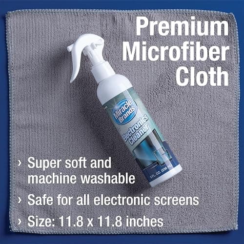 MiracleSpray for Electronics Cleaning, Safe Multisurface Cleaner for Any TV, Phone, Monitor, Keyboard, Screen, Computer, Includes Microfiber Towel - 8 Ounce Kit thumbnail 4