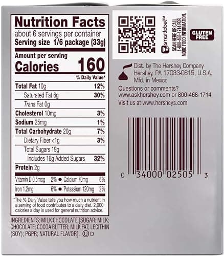 HERSHEY'S KISSES Solid Milk Chocolate Candy Gift Box, 7 oz thumbnail 3