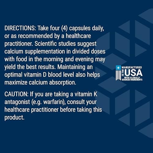 Life Extension Bone Restore Elite Calcium Supplement with Super Potent K2, Calcium, Vitamin D3, Magnesium, Boron, zinc, Vitamin K2, for Bone Health, Gluten-Free, Non-GMO, 120 Capsules thumbnail 7