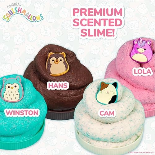 Original Squishmallows Premium Cloud Slime - 4-Pack Scented Slimes thumbnail 3