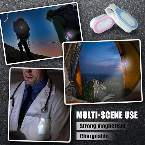 First Lifesaver LED Wearable Lights for Nurses with Hands-Free Magnetic Clip for Clothing and Scrubs, Soft White, Color, or Flashing Color Lighting, Strong Magnetic Grip (Red) thumbnail 7