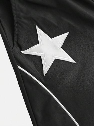 RoseSeek Girl's Baggy Sweatpants Star Graphic High Waist Wide Leg Pants Athletic Long Track Pants thumbnail 2