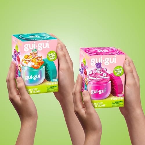 GUI GUI Fruity Glow Slime Kit, Crunch & Gloss Scented Slimes | Includes Gua Sha, Beauty Scoop, charms, booster, and collectible figurine in a slime kit for girls thumbnail 4