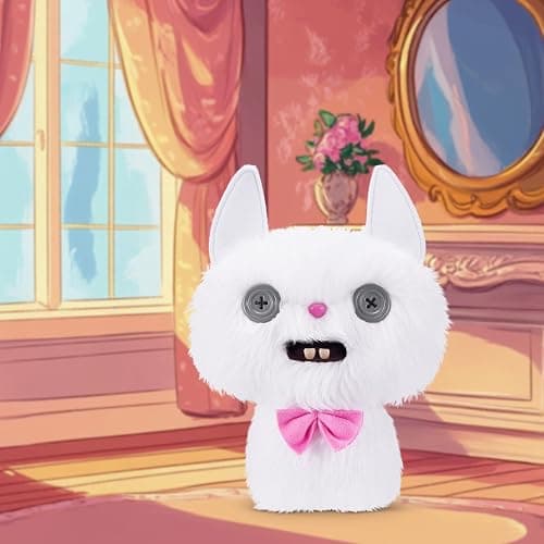 Fuggler Alley Cats 9-Inch Plush Toy (Cheezee) White by ZURU – Funny Ugly Monster Stuffed Animal with Human-Like Teeth, Collectible Plush for Kids, Tweens, Teens, Adults & Cat-Loving Weirdos thumbnail 2