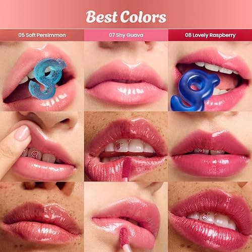 COLORGRAM Fruity Glass Tint 08 Lovely Raspberry | Korean Long Lasting & Waterproof Lip Stain | Glossy Dewy Lip Gloss, Highly Pigmented Raspberry Red Shade with Glowing effect 0.11 Oz. thumbnail 5