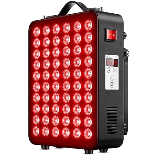 ⭐️Red Light Therapy for Body, 660nm 850nm Near Infrared Light Therapy Panel, 60 Dual Chip LED Device with 300W of Power, Ideal for Body, Face, Improve Sleep, Skin Health, Includes Hanging Kit & Handle - Image 1