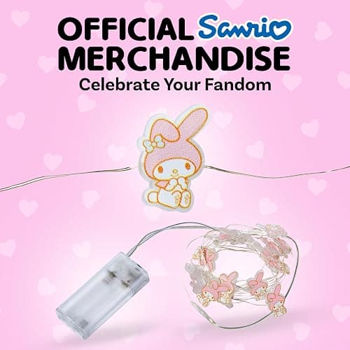 Silver Buffalo Sanrio Hello Kitty and Friends My Melody 20ct Decorative String Lights, 7 Feet Long, Battery Powered (2 AA Batteries Included), Cool White LED, Indoor Use Only thumbnail 5