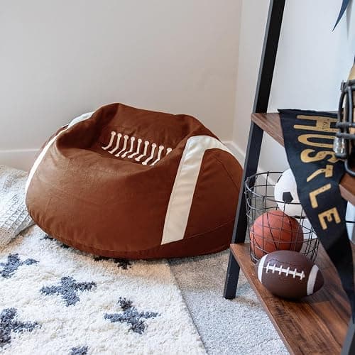 Big Joe Sports Ball Child-Sized Bean Bag Chair, Football Plush, Soft Polyester, 2.5 feet thumbnail 6