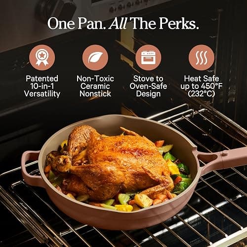 Our Place Large Always Pan 2.0-32cm (3.8L) Nonstick, Toxin-Free Ceramic Cookware | Patented 10-in-1 Aluminum Frying & Sauté Pan | Safe for Oven, Induction & All Cooktops up to 232°C | Spice thumbnail 3