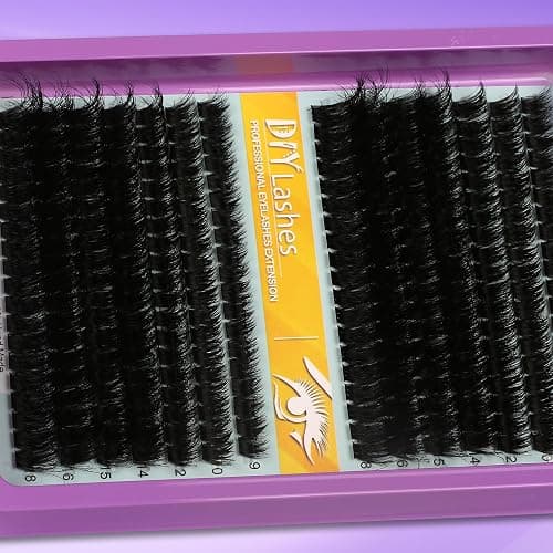 C Curl Lash Clusters Extensions 280 Pcs Individual Eye lash Clusters 100D Cluster Lashes Fluffy Wispy Lash Clusters Makeup at Home - DIY Lash Extension Kit for Self Application (9-18MM) Mix thumbnail 3