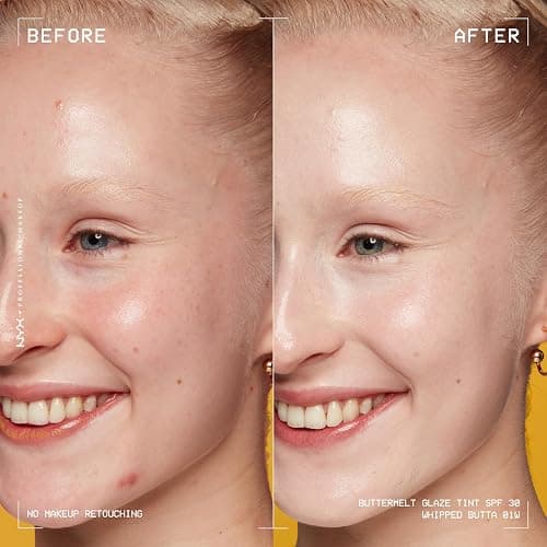 NYX PROFESSIONAL MAKEUP Buttermelt Glaze Soft Glow Skin Tint with SPF 30, Up To 12HR Wear, 01 Whipped Butta thumbnail 2