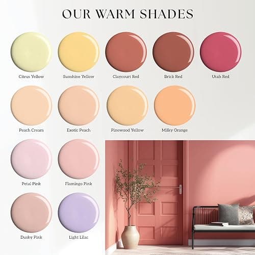 EVOLVE Signature Collection Luxury Interior Paint & Primer, Semi-Gloss Sheen (Petal Pink), 1 Gallon – Premium One-Coat Coverage, Low VOC, Low Odor, Washable Finish for Walls, Ceilings & Trim thumbnail 7