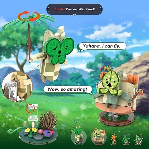 CinamixBrax Koroks Building Set, 5 Characters Building Block Sets for BOTW Fans, Cute Game Merch Action Figures, Great Toys Gifts for Fans Kids Adults thumbnail 2