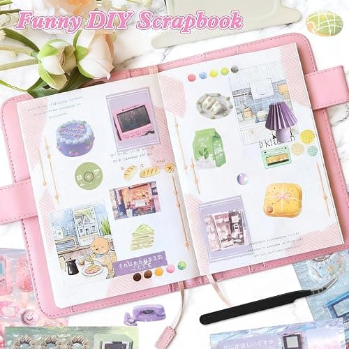 800Pcs Cute Scrapbook Stickers Travel Y2k Japanese Sticker Book for Adult Kawaii Korean Stickers for Journaling Heisei Retro Aesthetic Sticker Manga Style Decor for DIY Craft Junk Journal Gifts Memory thumbnail 2