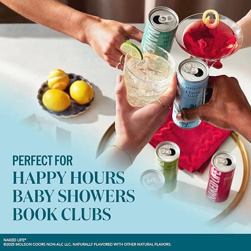 Naked Life Non-Alcoholic Drinks, Classic G&T, Zero Sugar, Award-Winning Alcohol-Free Cocktail, Low Calorie 4 pack, 8.4 fl oz cans thumbnail 7