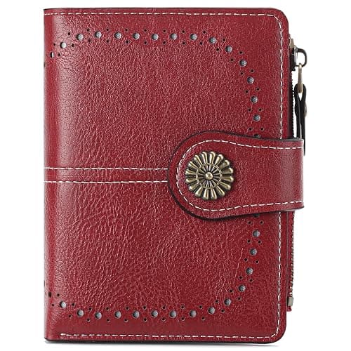 BVEOGMRO Small Wallet for Women Bifold Credit Card Holder RFID Blocking with Zipper Pocket - Image 1