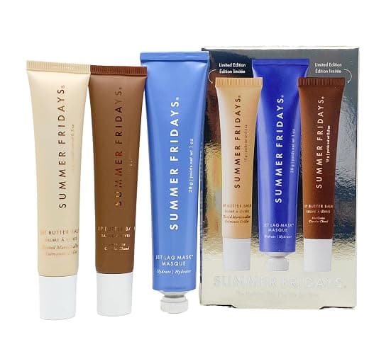 Summer Fridays The Holiday Trio - Lip Butter Balm in Hot Cocoa & Toasted Marshmallow and Jet Lag Mask - Image 1