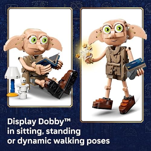 LEGO Harry Potter Dobby the Free Elf 76469 | Collectible Building Toy for Girls & Boys, Ages 8+, Display as Bedroom or Book Shelf Decor, 379 pieces, Gift Idea thumbnail 3