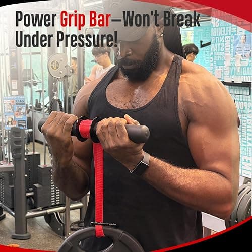 FitBeast Forearm Strengthener & Forearm Exerciser, Wrist Roller with Thicker Handle, Forearm Strength Trainer with Adjustable Strap - Ideal for Grip Strength, Muscle Building, Rehabilitation thumbnail 5
