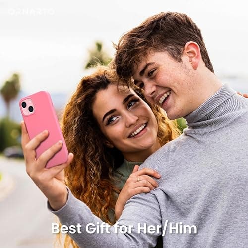 ORNARTO Compatible with iPhone 15 Case, Slim Liquid Silicone 3 Layers Full Covered Soft Gel Rubber Phone Case Protective Cover with Microfiber Lining 6.1 Inch-Sweetie Pink thumbnail 6