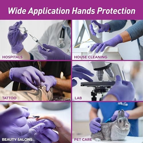 MedPride Powder-Free Nitrile Exam Gloves, Iris Blue, Medium, Box/100 thumbnail 6