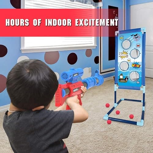 YEEBAY Shooting Game Toy for Age 6, 7, 8,9,10+ Years Old Kids, Boys - 2pk Air Guns & Shooting Target & 24 Foam Balls - Ideal Gift - Compatible with Toy Guns thumbnail 5