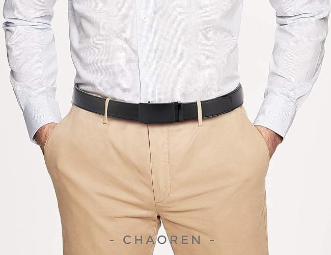 CHAOREN Mens Belt Leather Ratchet Belt - Customizable Fit, Effortless Style (35mm) thumbnail 2