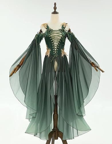 daizbella Renaissance Costume Women Ren Faire Dress Outer Garment Elf Costume for Women(Underskirt Not Included) thumbnail 7