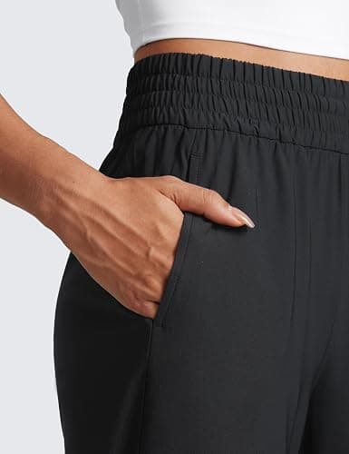 CRZ YOGA Lightweight Drapey Wide Leg Casual Pants for Women 30" - Flowy Travel Work Loose Fit Summer thumbnail 5