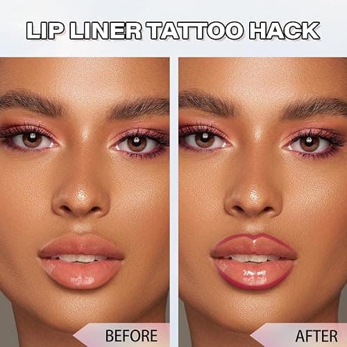 Cilrofelr Peel Off Lip Liner Stain, Long Wear Tattoo Lip Liner with Tweezer, Peel Off Lip Stain with Matte Finish, Long Lasting, Waterproof, Transfer-proof, Highly Pigmented Color (Mauve) thumbnail 2