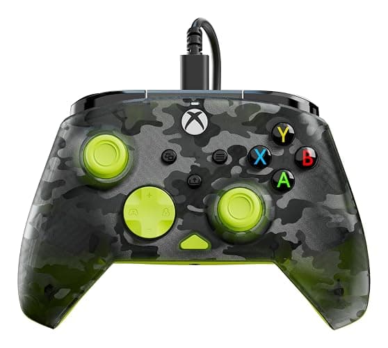 Turtle Beach Rematch Core Wired Gaming Controller Licensed for Xbox & PC | Xbox Series X|S, Xbox One, Audio Controls, Hall-Effect Thumbsticks, Rumble Motors & Impulse Triggers, Ghost Black Camo Yellow thumbnail 5