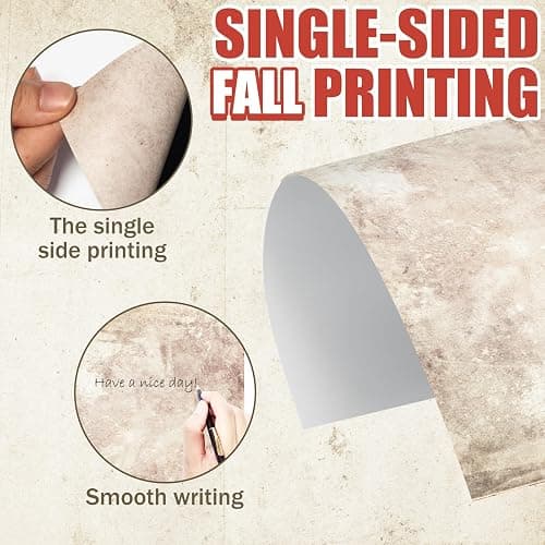 EggSun 250Pcs Vintage Kraft Stationery Paper and Envelope Set with 100 Letterhead Papers and 50 Envelopes, 10 Design for Letter Writing Invitations Computer Holidays Party Notes, 8.5x11 Inch-Retro thumbnail 3