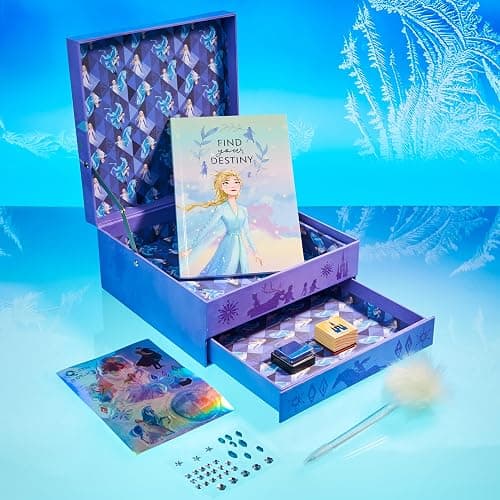 Disney Stitch Notebook Stationery Set Kids Diary DIY Journal Kit and Craft Supplies (Purple Frozen) thumbnail 2