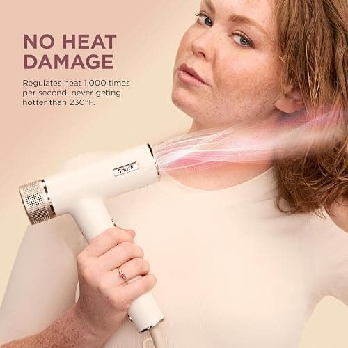 Shark Hair Dryer | SpeedStyle | No Heat Damage Hair Styling Tool | 3 Styling Tools Included | Portable & Powerful Blow Dryer | Best for Straight & Wavy Hair | Silk | HD331 thumbnail 3