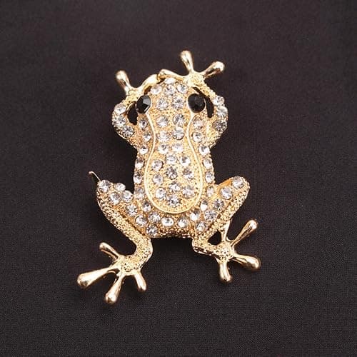 Cute Frog Enamel Pin Brooch for Women Green Animal Jewelry Accessories Frog Costume Christmas Pin thumbnail 7