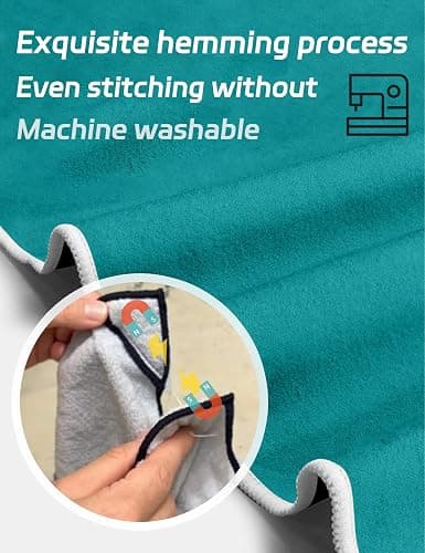 ZGXZQ Magnetic Bath Towel Oversized Quick-Dry Microfiber Towel with Magnetic Closure, Super Absorbent & Sand-Resistant for Beach, Pool, Travel, Gym & Camping 75"x30" (Gray) - Gray thumbnail 3