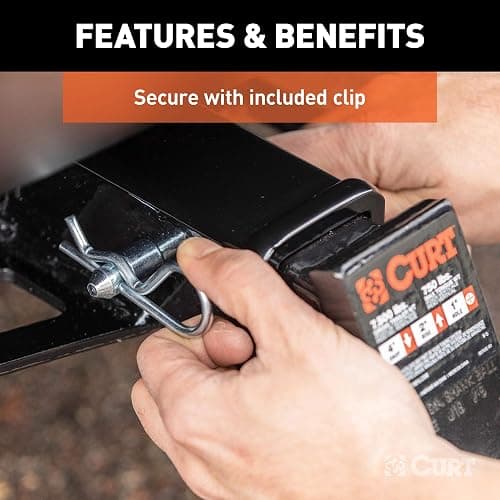 CURT 21500 Trailer Hitch Pin & Clip, 5/8-Inch Diameter, Fits 2-Inch Receiver (Pack of 2) thumbnail 4