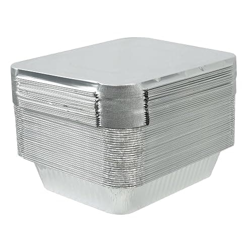 BondOnLum Aluminum Foil Pan with Lids, 9×13 Half Size Pans, Disposable Foil Pans for Roasting, Catering, Picnic or Holiday needs (30 Pack w/Lids) - Image 1