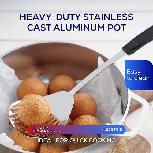 Universal (Small Size) Caldero 7 Cups - 2.4 QT / 2.3 L, Stainless Aluminum Pot, Even Heat Distribution and Fast Cooking Dutch Oven Pot, Ergonomic Handles, Ideal for Rice, French Fries, and More thumbnail 8