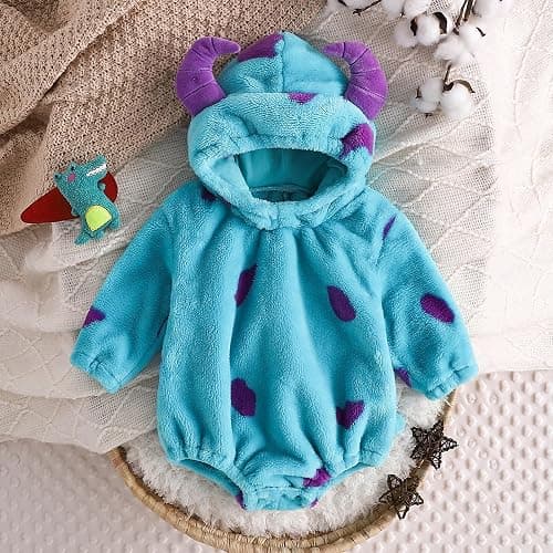 Thorn Tree Baby Boy Girl Halloween Costumes Warmly Hooded Romper Unisex Infant Baby Fall Winter Clothes thumbnail 2