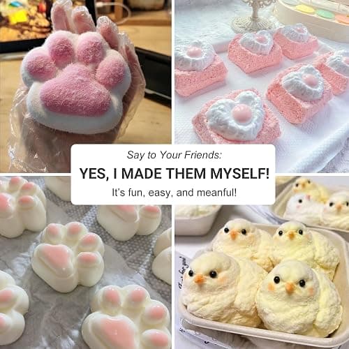 POURLA Taba Squishy Kit, Liquid Silicone Gel for Making Super Soft Squishy Kit for DIY Squishies, 1:1 AB Ratio Resin Silicone for Molding Hamsters, Cat Paws, Decompression Squishies thumbnail 2