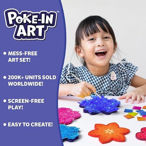Skillmatics Poke-in Art - Flower Bouquet, Mess-Free Creative Activity, DIY Wood Craft Kits, Gifts for Girls & Boys Ages 4, 5, 6, 7, 8, 9 thumbnail 2