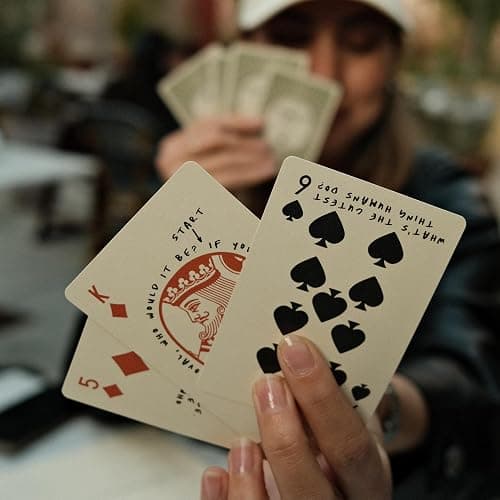Conversation & Playing Cards – Multi-Purpose Deck with Vintage Design, Thought-Provoking Questions & Conversation Starters for Date Nights, Family Time, Travel, and Game Nights – The Tumler Deck thumbnail 2