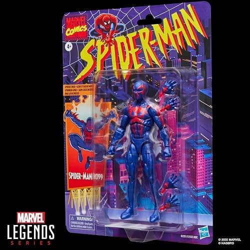 Marvel Legends Series Spider-Man 2099, Retro Cardback Comics Collectible 6-Inch Scale Action Figure thumbnail 9