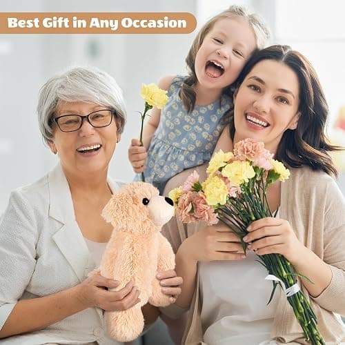 Heatable Stuffed Animal for Cramp Relief - Golden Retriever thumbnail 2