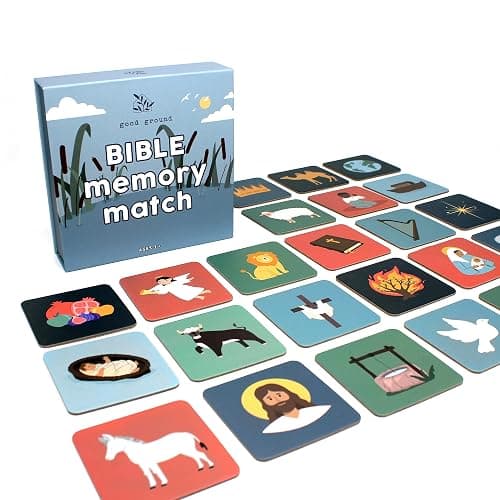 Good Ground Toddler Matching Memory Match Game | Fun & Fast Gifts for Boys & Girls Ages 3 to 7 - Christain Preschool Homeschool Biblical Bible Themed Card Game - Image 1