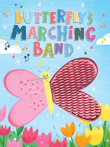 Butterfly's Marching Band - Silicone Touch and Feel Board Book - Sensory Board Book - Image 1